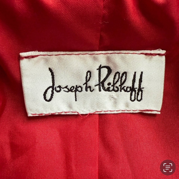 Joseph Ribkoff Red Crinkle Satin Blazer Size XS S Evening Holiday Festive Dressy - Picture 3 of 13